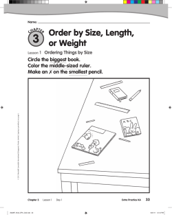 Order by Size, Length, or Weight