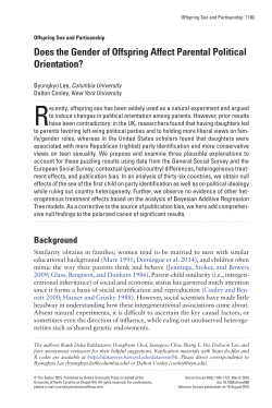 Does the Gender of Offspring Affect Parental Political Orientation?
