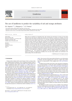 The use of landforms to predict the variability of soil