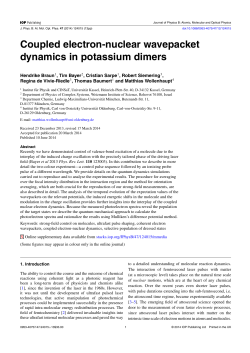 Coupled electron-nuclear wavepacket dynamics in potassium dimers