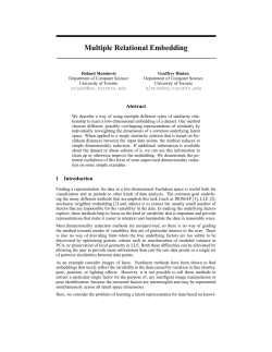 Multiple Relational Embedding