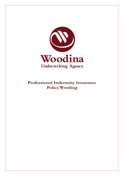WUA Professional Indemnity Wording