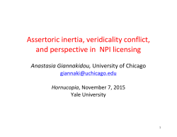 Assertoric inertia, veridicality conflict, and perspective in NPI licensing