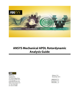 ANSYS Mechanical APDL Rotordynamic Analysis Guide