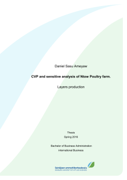 Daniel Sasu Ameyaw CVP and sensitive analysis of Ntow