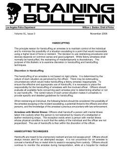 Handcuffing - Los Angeles Police Department