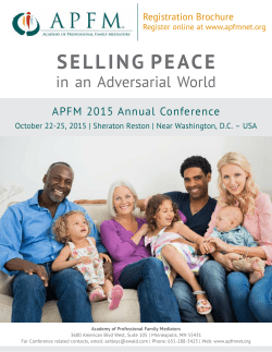 2015 Conference - Academy of Professional Family Mediators