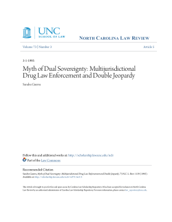 Myth of Dual Sovereignty: Multijurisdictional Drug Law Enforcement