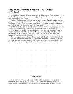 Preparing Greeting Cards in AppleWorks