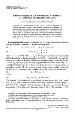 RIEMANN PROBLEMS FOR NONSTRICTLY HYPERBOLIC 2x2