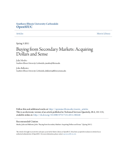 Buying from Secondary Markets: Acquiring Dollars and