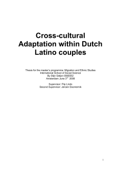 Cross Cultural Adaptation in Dutch Latino Couples - UvA-DARE