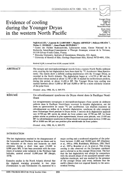 Evidence of cooling during the Younger Dryas in the western North