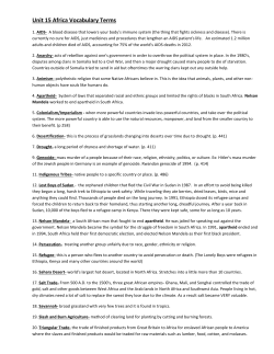 Unit 15 Vocabulary Africa