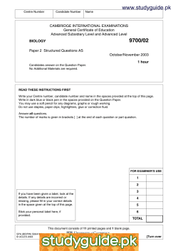 9700/02 - StudyGuide.PK