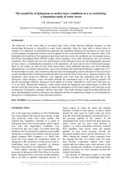 The sensitivity of Sphagnum to surface layer conditions in a re
