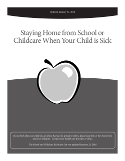 Staying Home from School or Childcare When Your Child is Sick