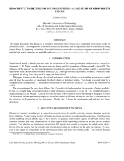Bioacoustical modeling for sound synthesis