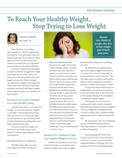 To Reach Your Healthy Weight, Stop Trying to Lose Weight