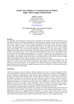 Tactile Torso Display as Countermeasure to