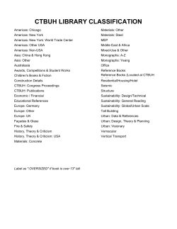 ctbuh library classification - Council on Tall Buildings and Urban