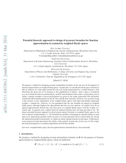 Potential theoretic approach to design of accurate formulas for