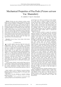 Mechanical Properties of Pea Pods (Pisium sativum Var. Shamshiri)