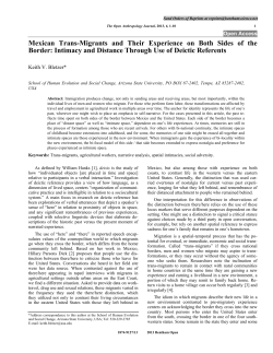 Mexican Trans-Migrants and Their Experience on Both Sides of the