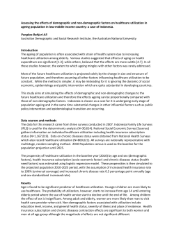 Assessing the effects of demographic and non