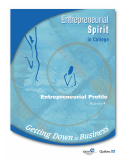 Entrepreneurial Profile