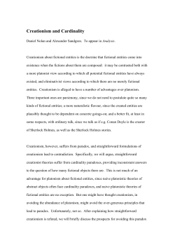 Creationism and Cardinality