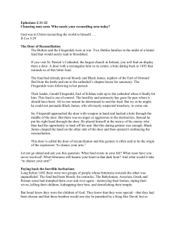 Ephesians 2:11-22 Chancing ones arm: Who needs your reconciling