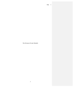 Kim 1 1 The Portrayal of Lady Macbeth