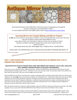 Sourcing Mirrors for Sample Making and Mirror