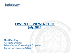 EIW INTERVIEW ATTIRE July 2015