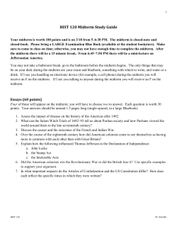 HIST 120 Midterm Study Guide