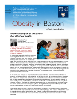 Obesity in Boston - Boston Public Health Commission