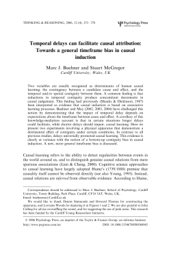 Temporal delays can facilitate causal attribution