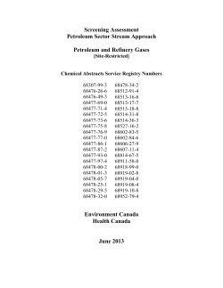 Screening assessment for Petroleum and refinery gases