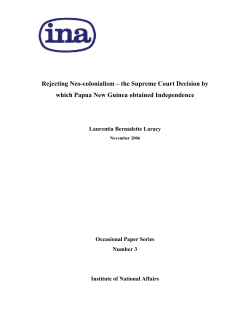 Rejecting Neo-colonialism - Institute of National Affairs