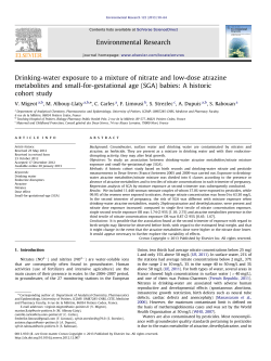 Drinking-water exposure to a mixture of nitrate and low