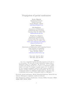 Propagation of partial randomness
