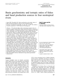Basin geochemistry and isotopic ratios of fishes and basal