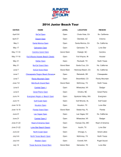 2014 Junior Beach Tour