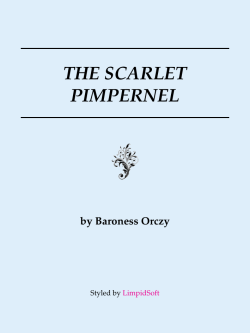 the scarlet pimpernel