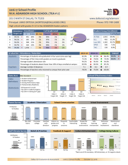 2016-17 School Profile W.H. ADAMSON HIGH SCHOOL (TEA # 2)
