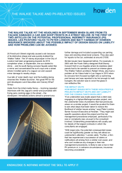 the walkie talkie and pii-related issues