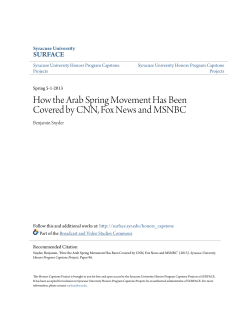 How the Arab Spring Movement Has Been Covered by CNN, Fox