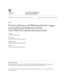 Position preference and diffusion path of an oxygen ion in apatite