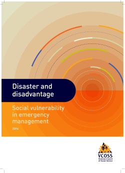 Disaster and disadvantage